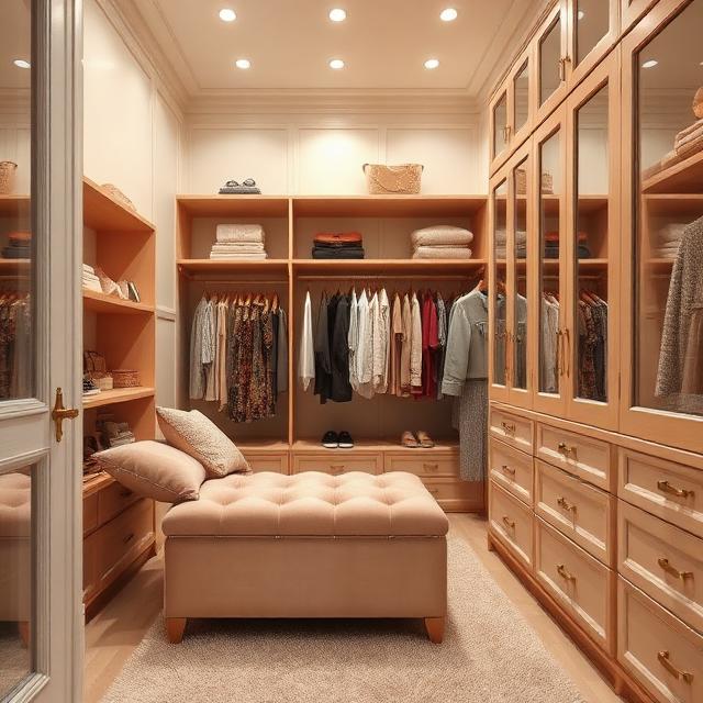 Feminine Luxe Closet with Blush Accents