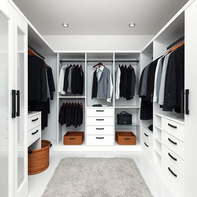 Monochrome Minimalist Closet