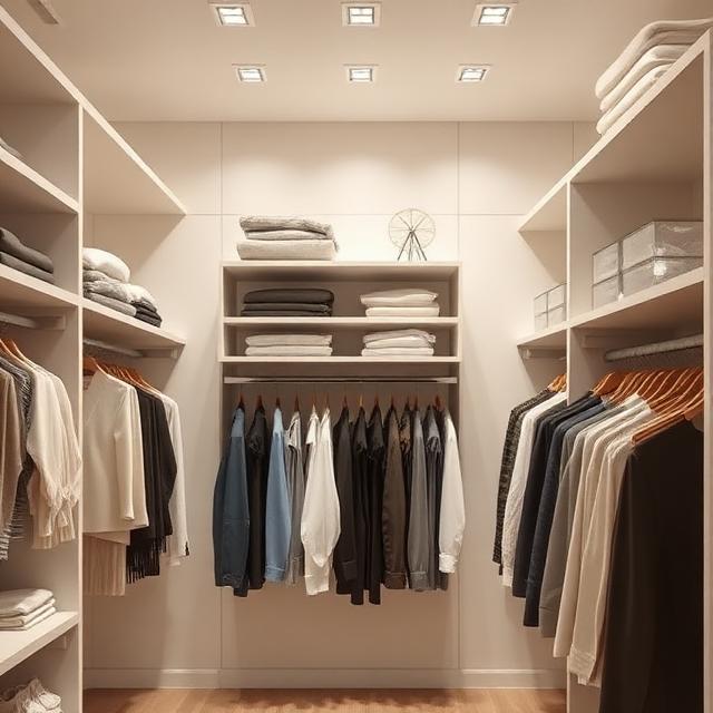 Minimalist Open Shelf Closet