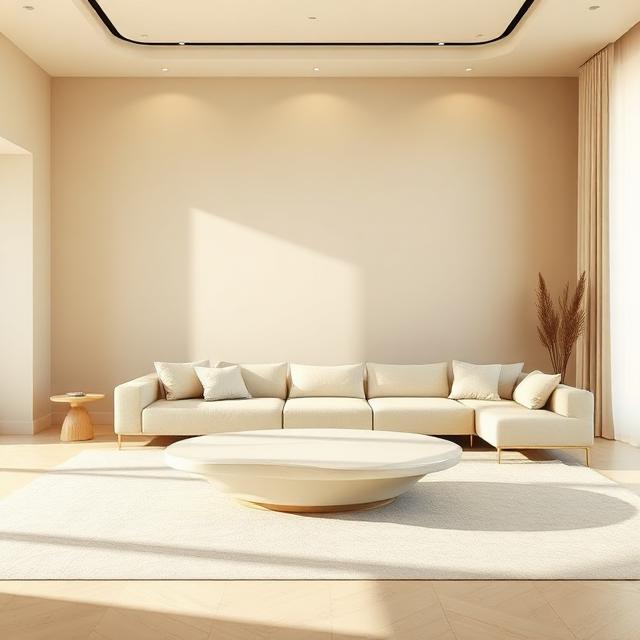 Statement Minimalism with a Sculptural Coffee Table