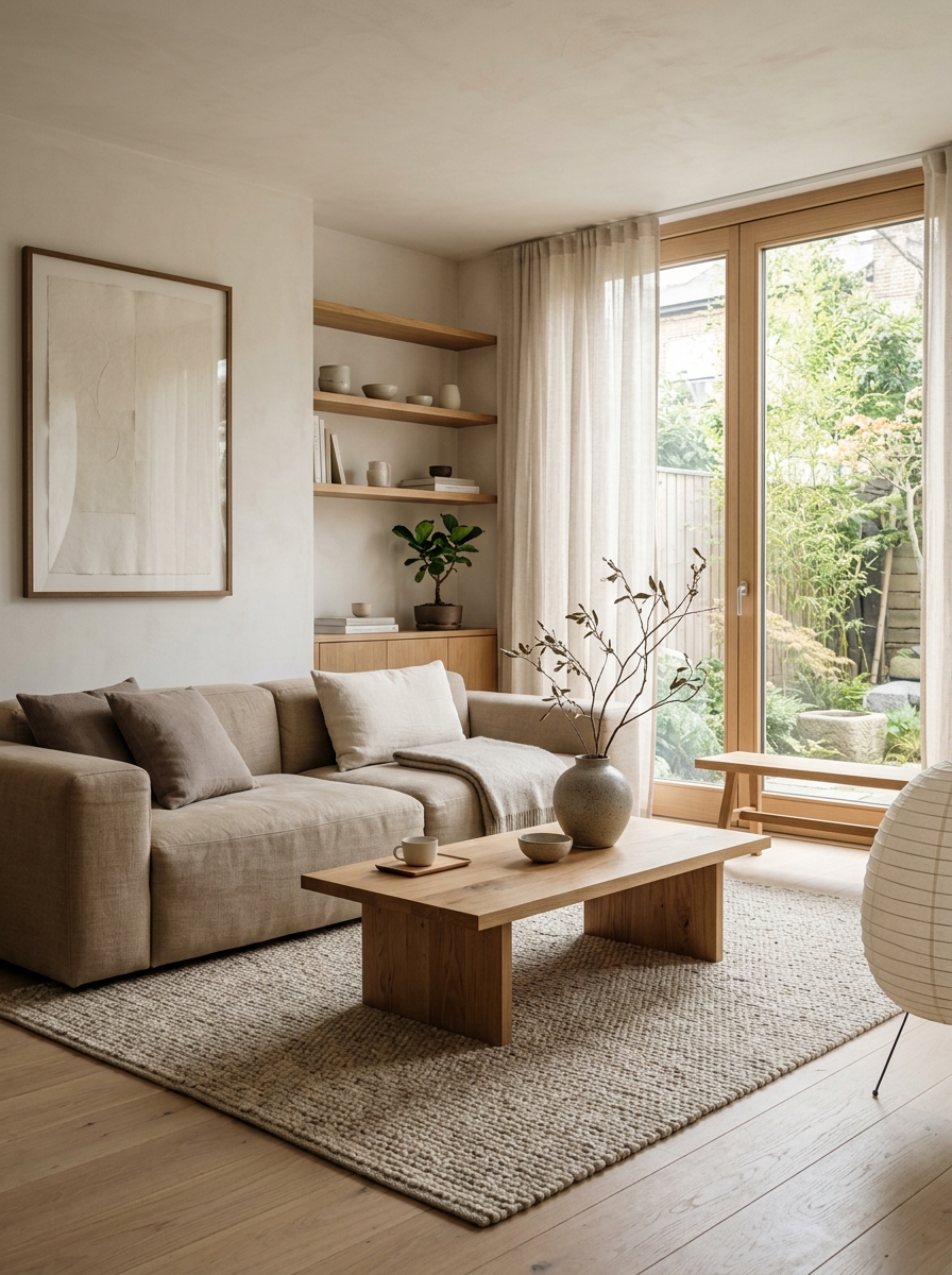 Japandi-Inspired Serenity Living Room