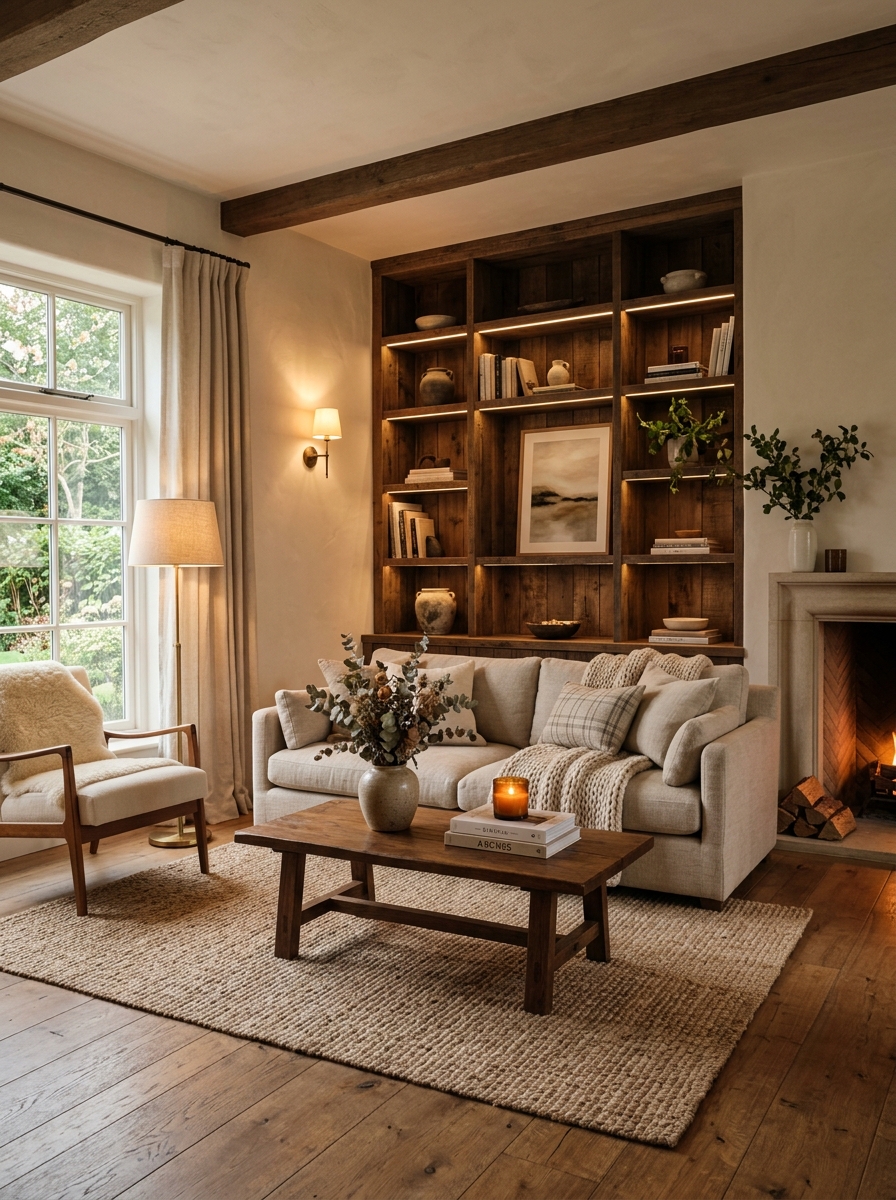 Warm Wood and Neutral Harmony