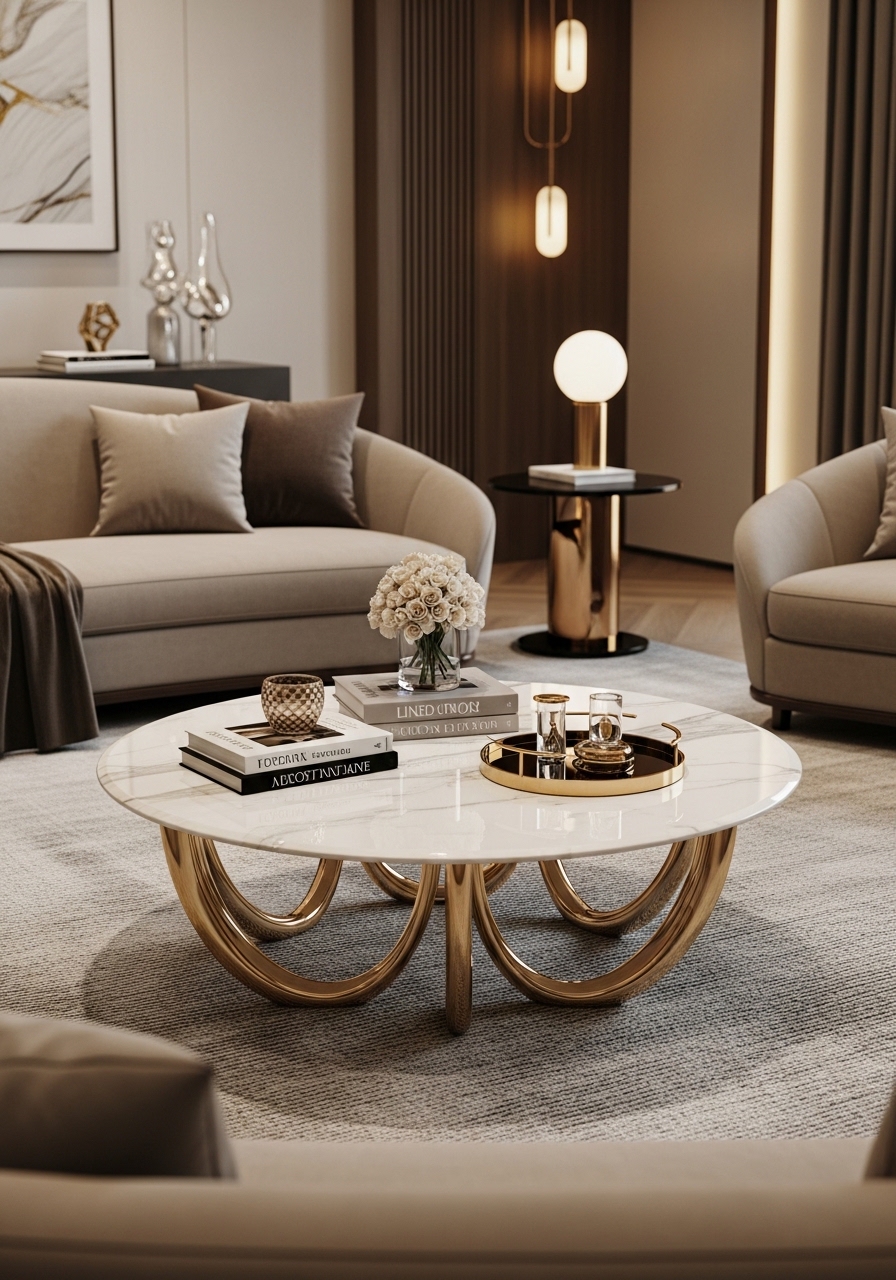 Sculptural Coffee Table as a Statement Piece