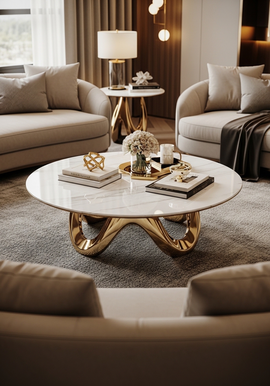 Sculptural Coffee Table as a Statement Piece