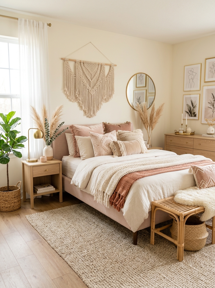 Soft Blush & Cream Layered Sanctuary