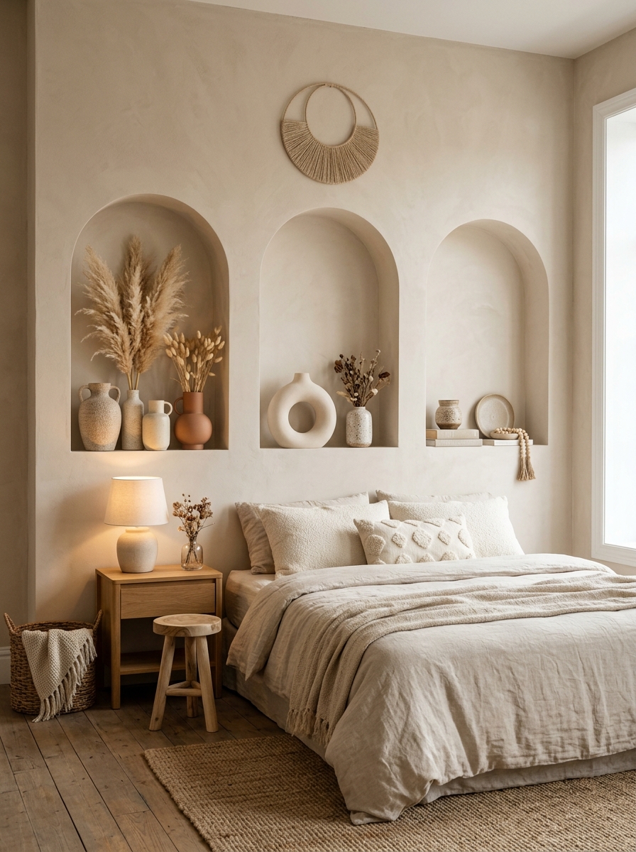 Arched Wall Niches with Minimal Decor