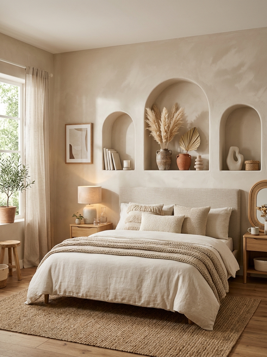 Arched Wall Niches with Minimal Decor