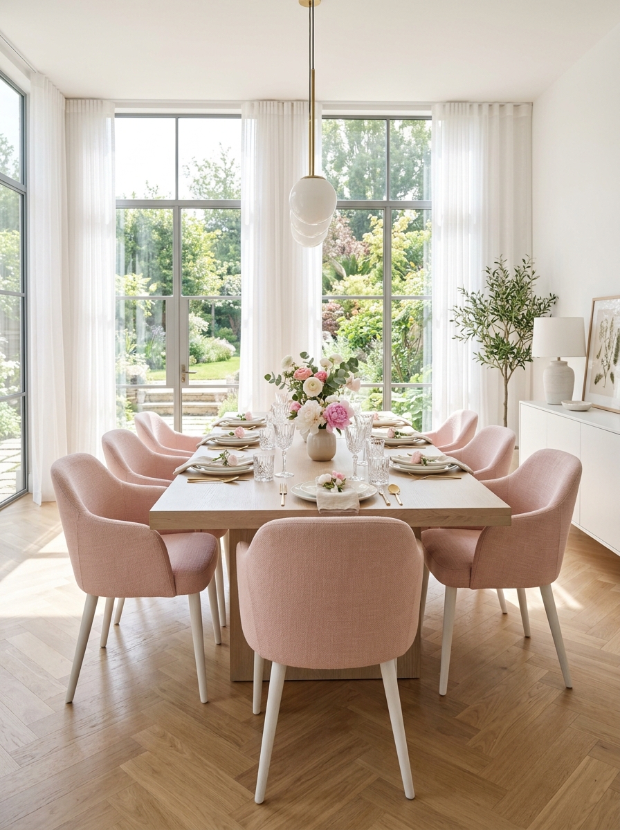 Bright and Airy Dining with Large Windows