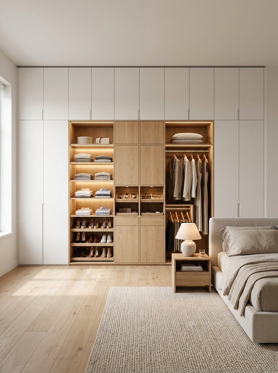 Built-In Floor-to-Ceiling Vertical Storage Closet