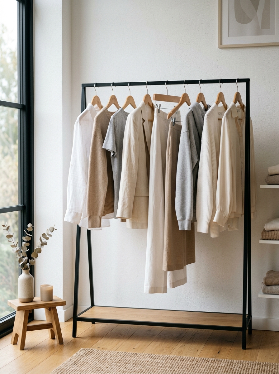 Chic Neutral Capsule Wardrobe Setup