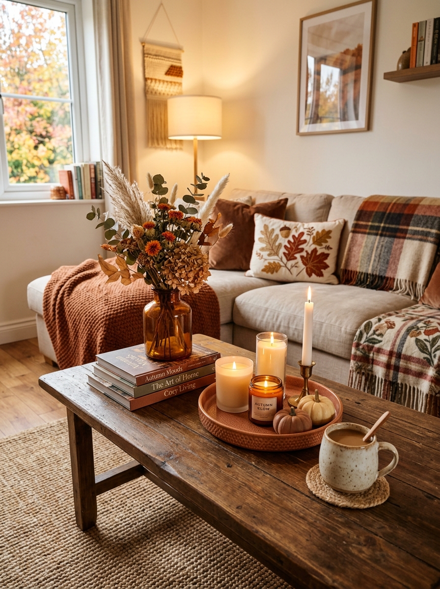 Autumn-Inspired Coffee Table Styling