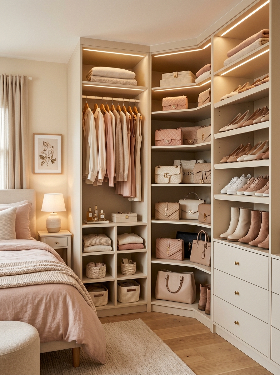 Corner Closet Optimization Layout