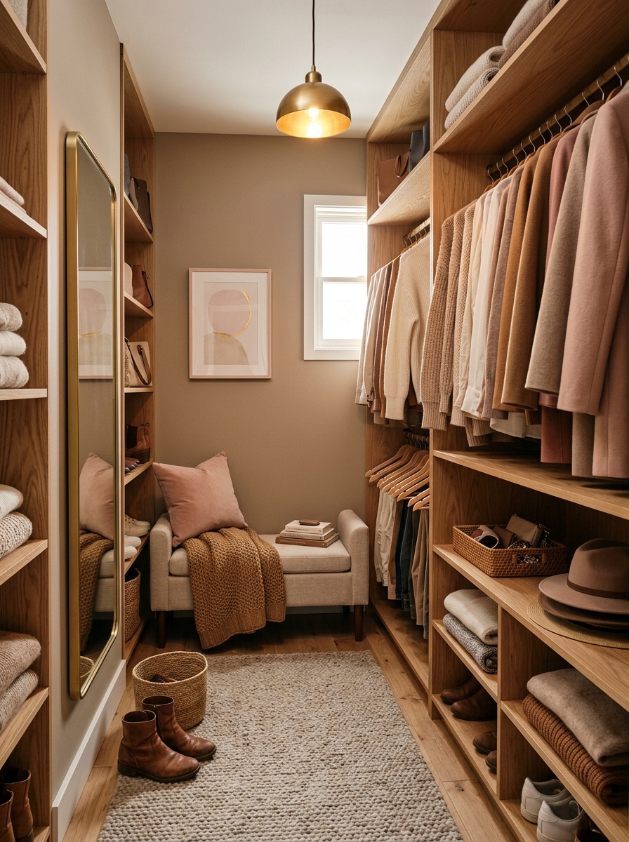 Cozy Chic Warm Feminine Closet
