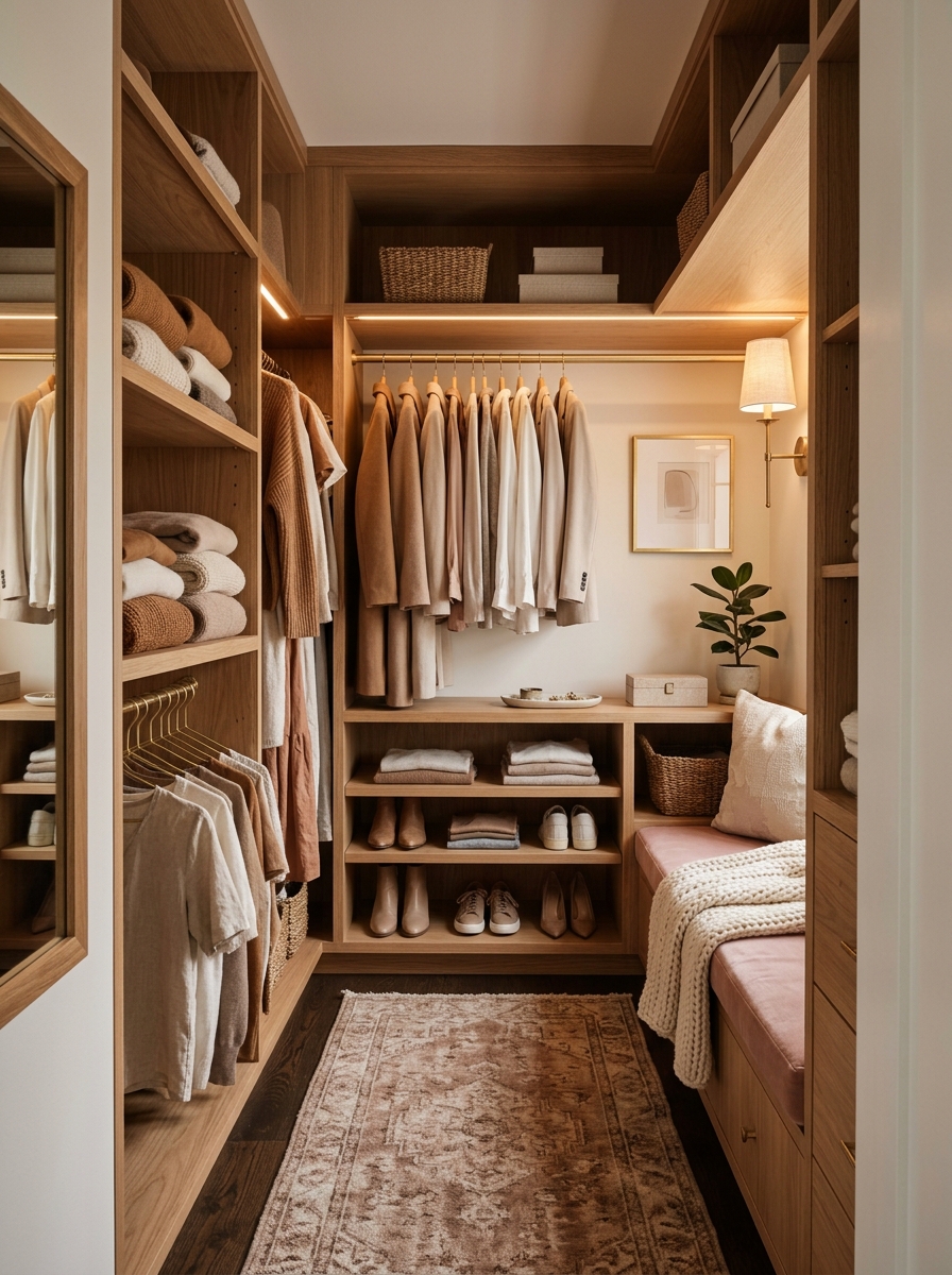 Cozy Chic Warm Feminine Closet
