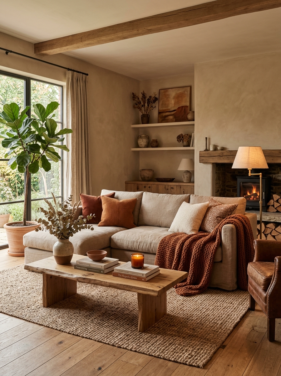 Earthy Warm Tones with Organic Textures