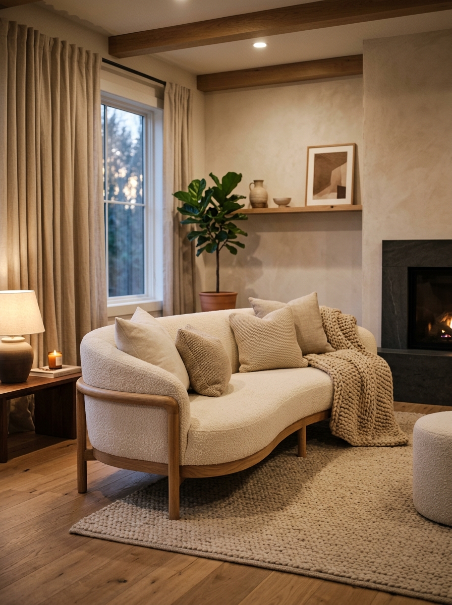 Textured Minimalism with Layered Fabrics