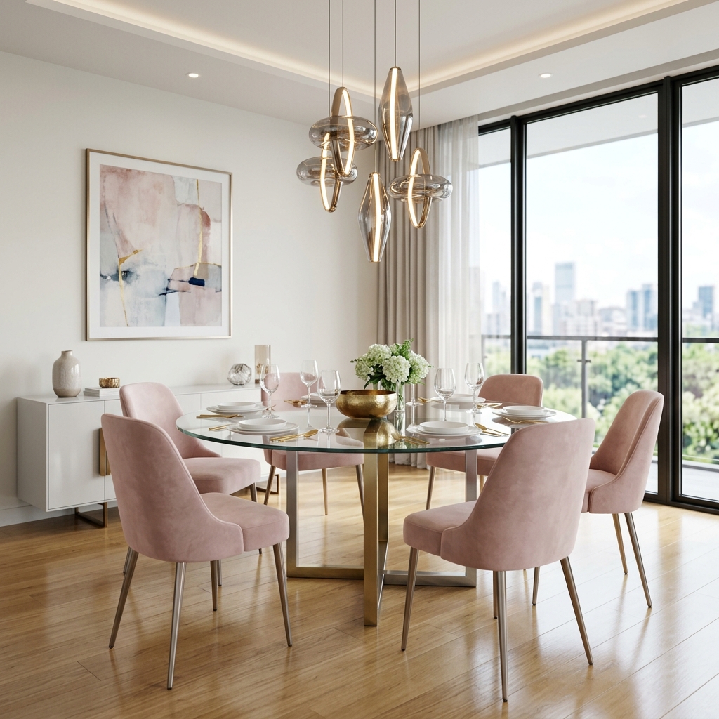 13 Soft Pink & White Dining Room Inspirations for Couples