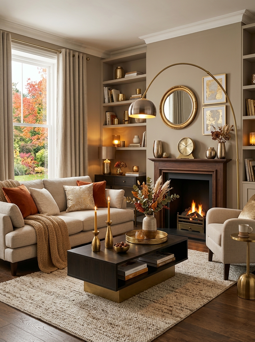 Warm Metallic Accents