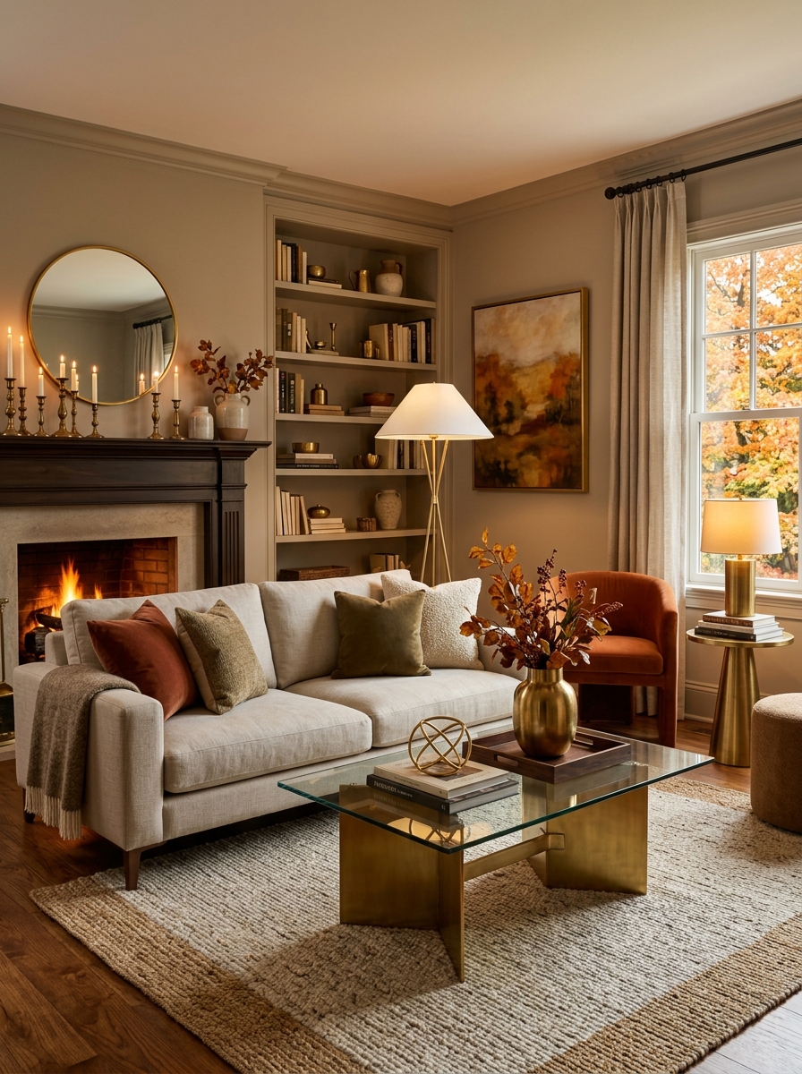 Warm Metallic Accents