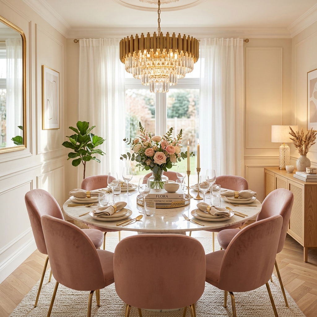 14 Dining Room Decor Ideas for a Soft Feminine Aesthetic