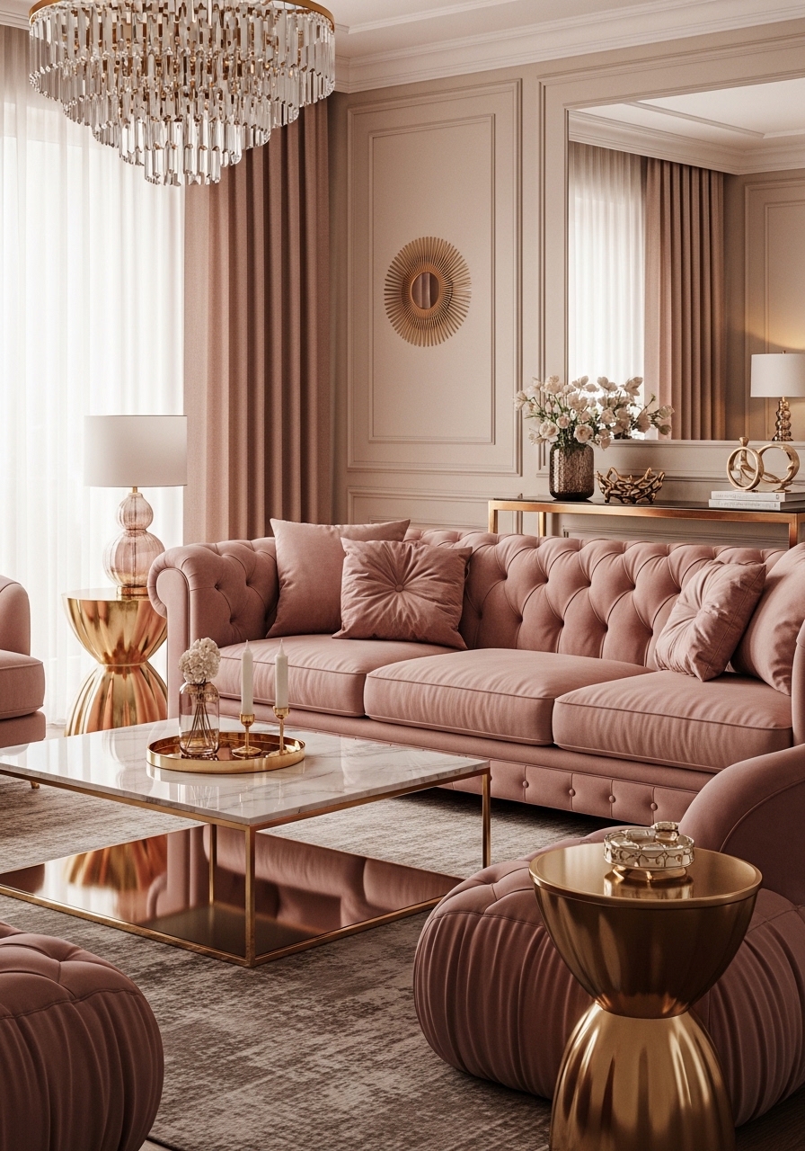 Luxe Velvet Feminine Lounge