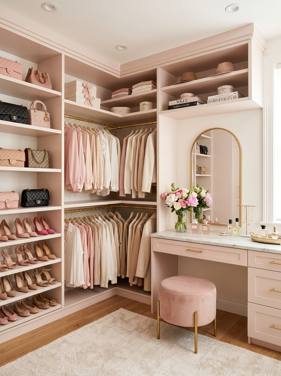 Blush Pink Boutique Closet