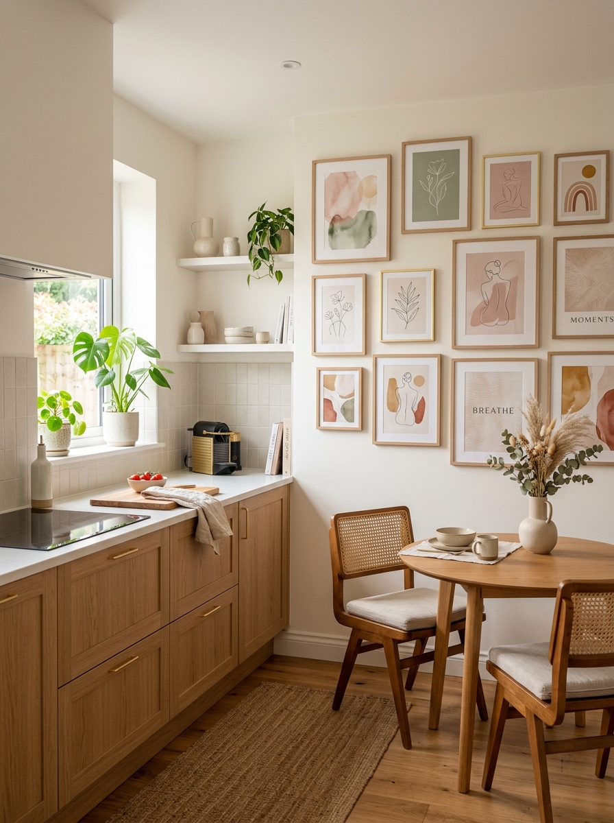 Artistic Gallery Wall Kitchen