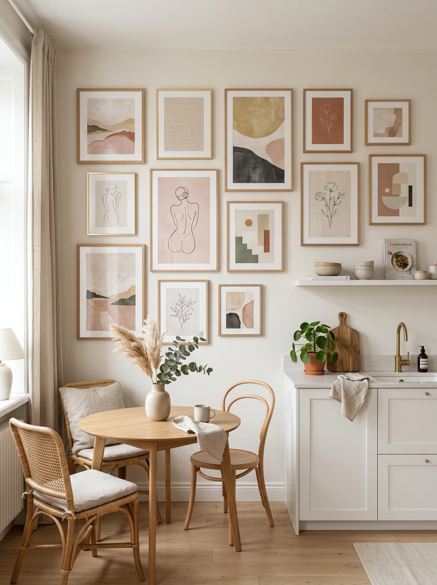 Artistic Gallery Wall Kitchen