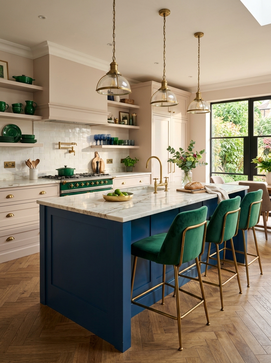 Jewel-Tone Accents with Soft Feminine Base