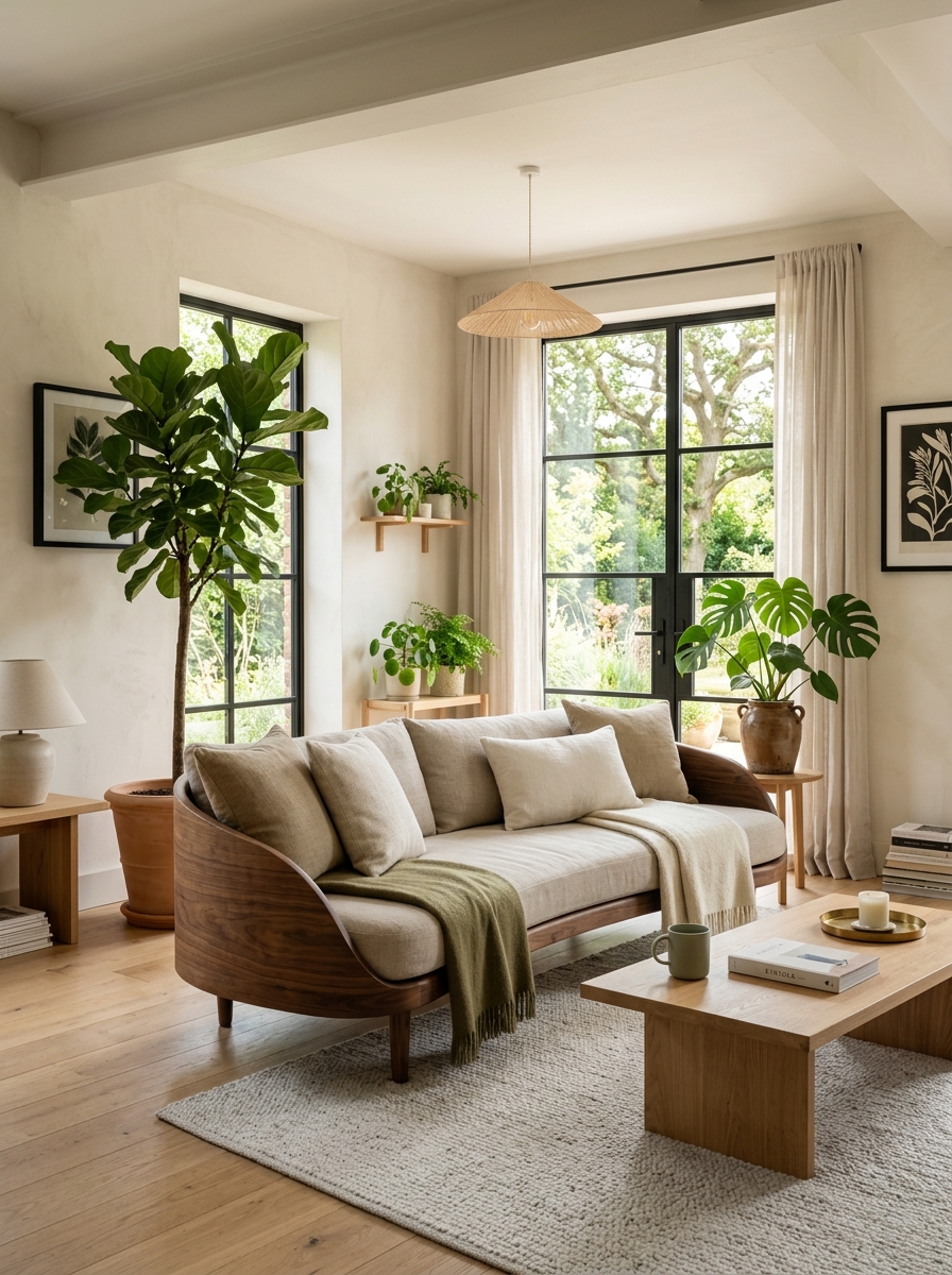 Nature-Infused Minimalism with Indoor Greenery