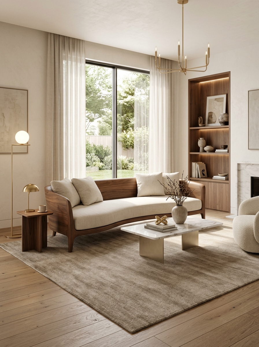 Minimalist Luxury with Metallic Accents