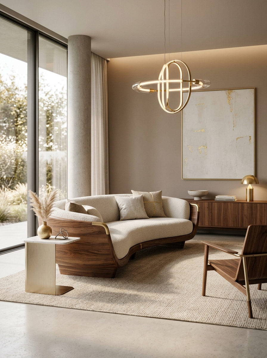 Minimalist Luxury with Metallic Accents