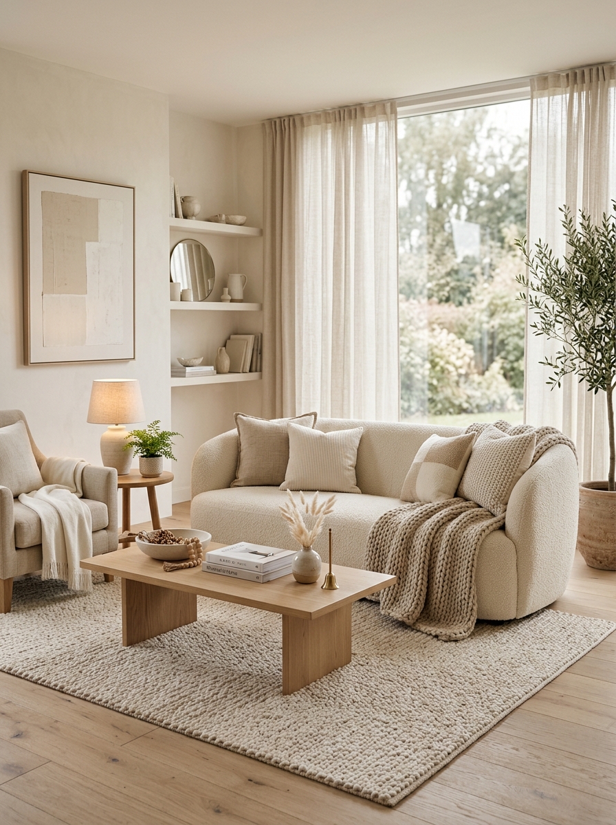 Neutral Base with Layered Feminine Textures