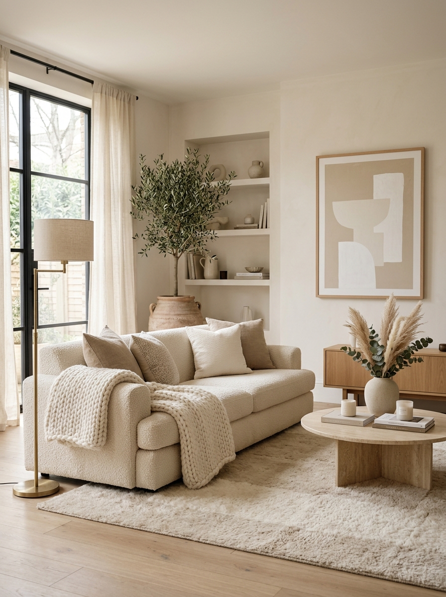 Neutral Base with Layered Feminine Textures