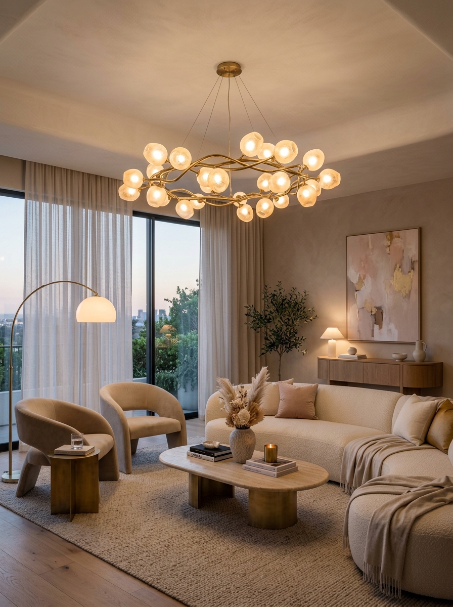 Statement Lighting with a Soft Glow