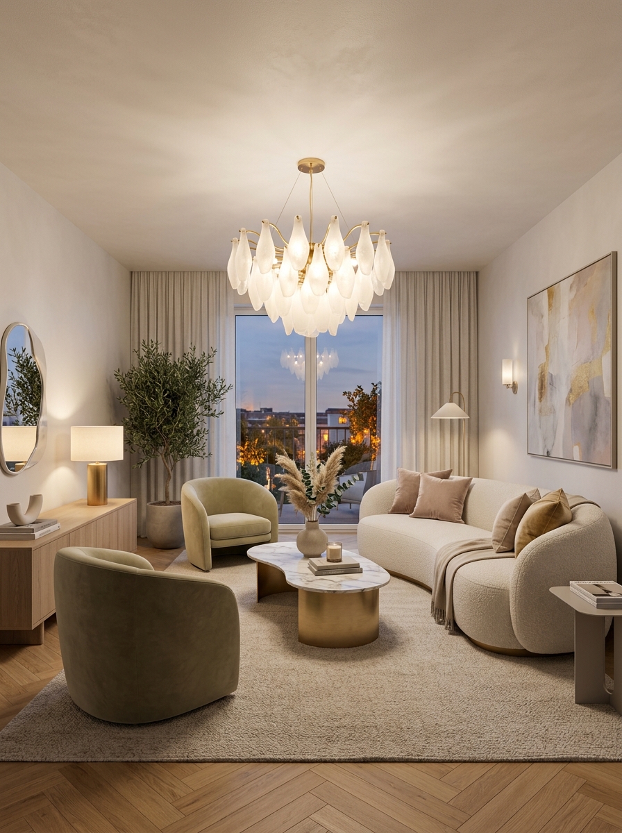 Statement Lighting with a Soft Glow