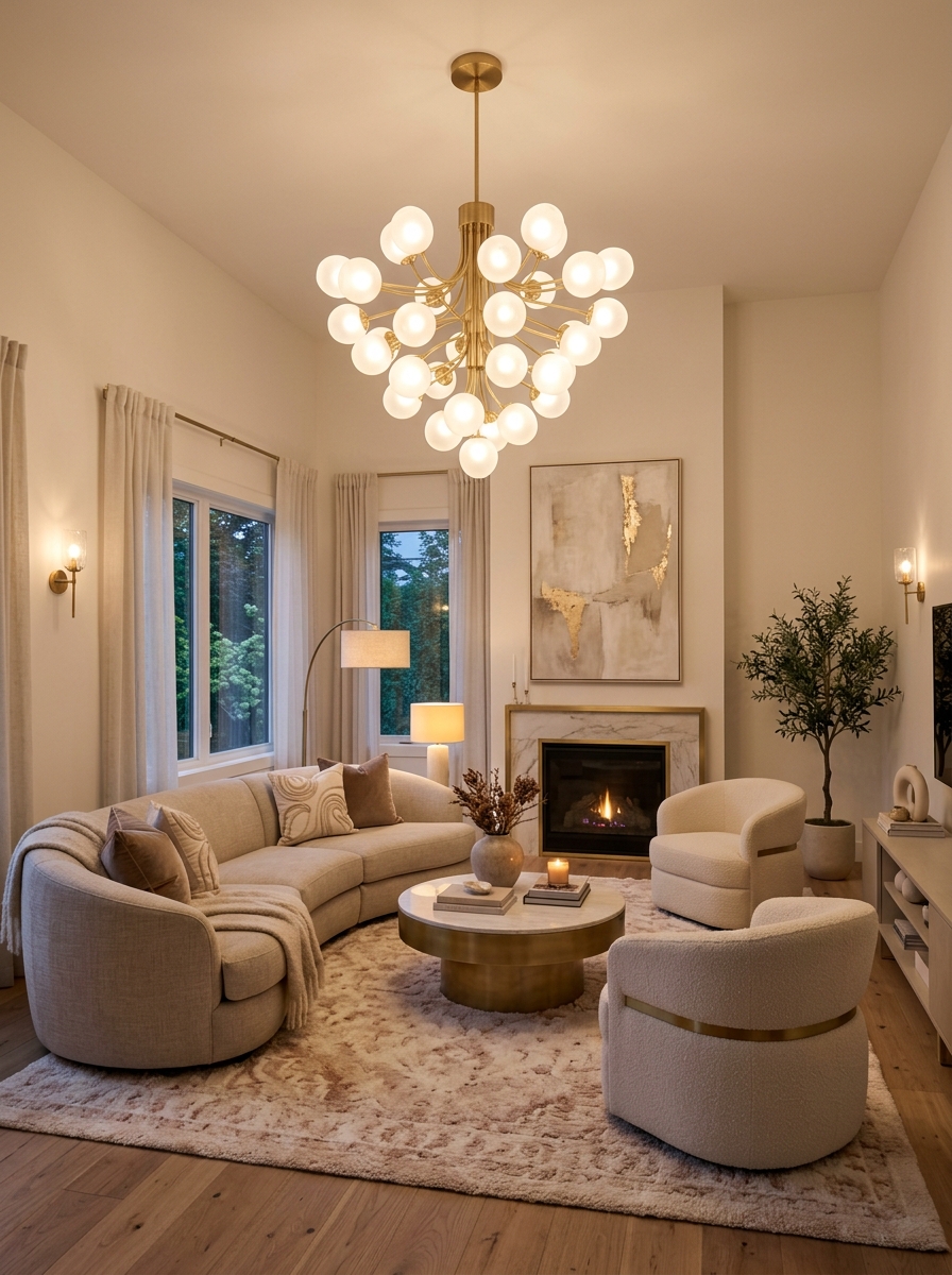 Statement Lighting with a Soft Glow