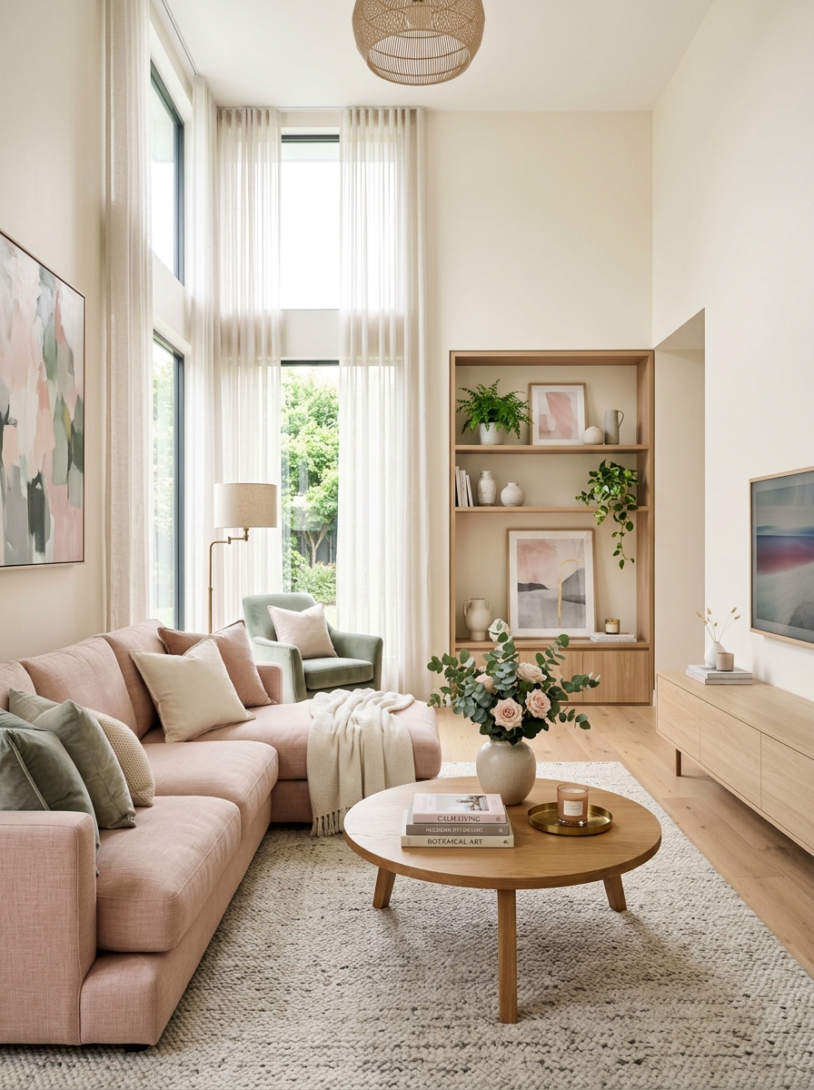 Soft Feminine Color Palette with Gentle Contrast