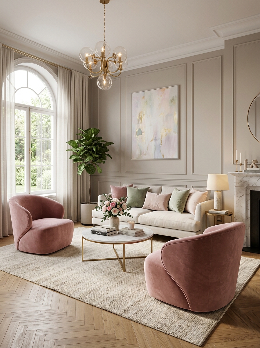 Accent Chairs with Curved Silhouettes