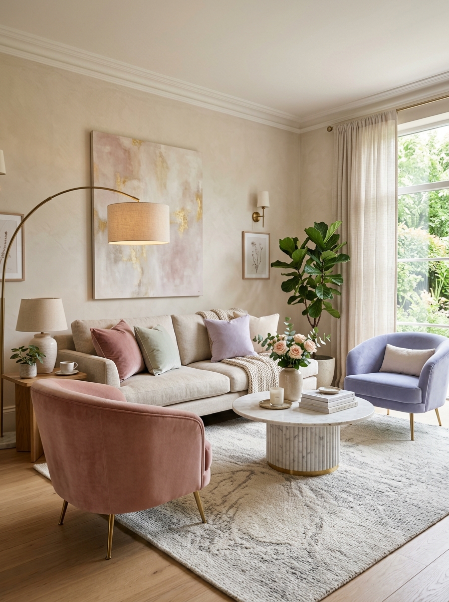 Accent Chairs with Curved Silhouettes
