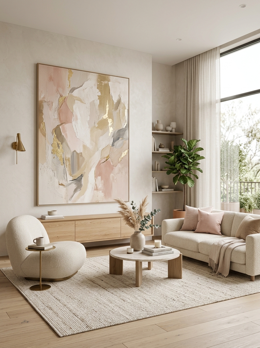 Subtle Wall Art with Soft Color Tones