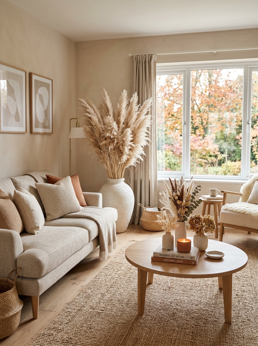 Pampas Grass and Dried Floral Arrangements