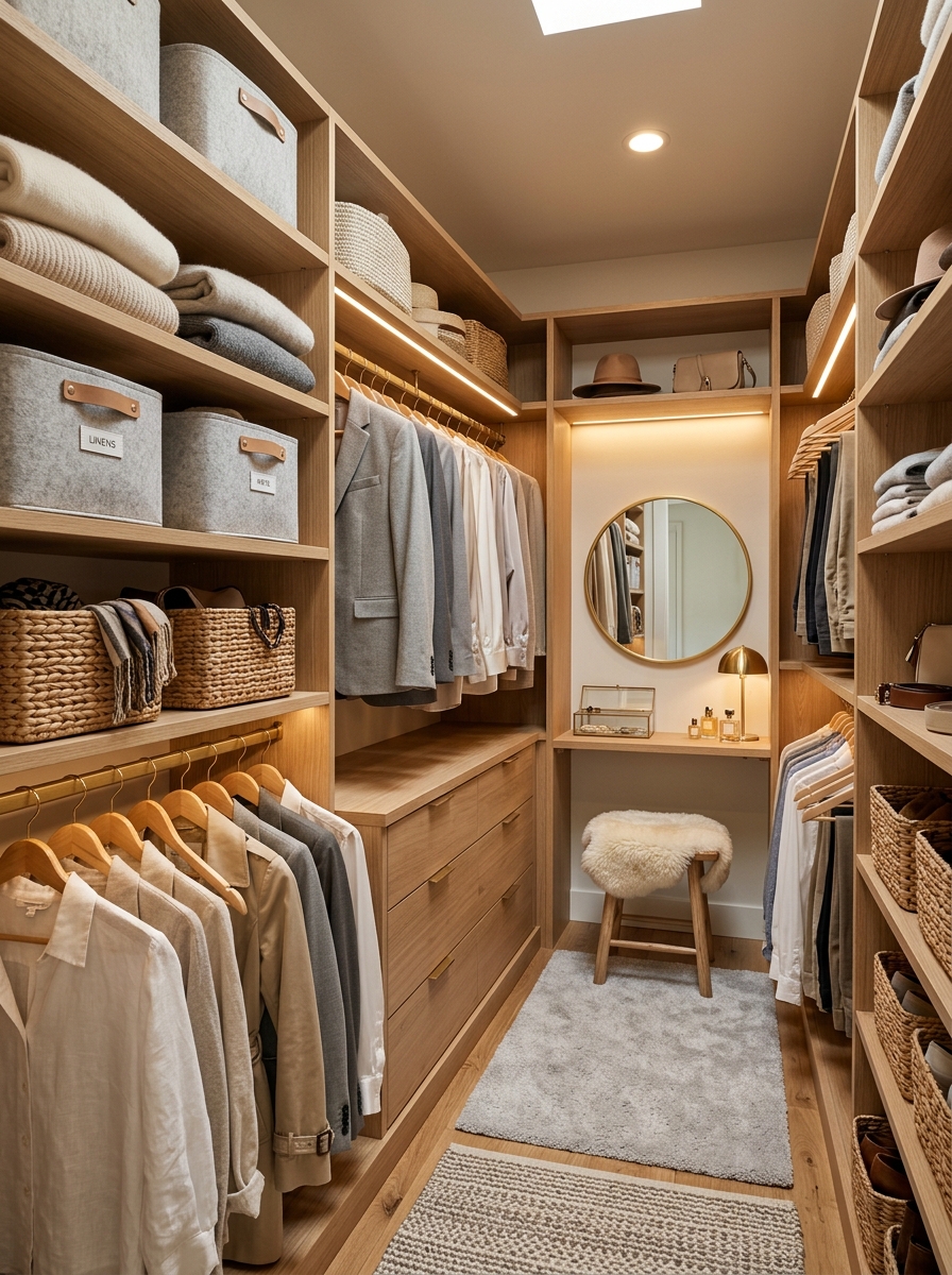 Neutral Layered Texture Closet