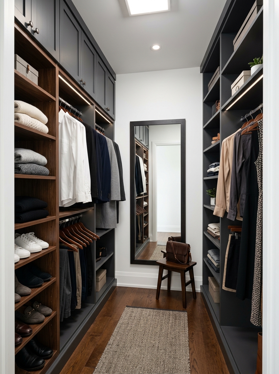 High-Contrast Chic Closet