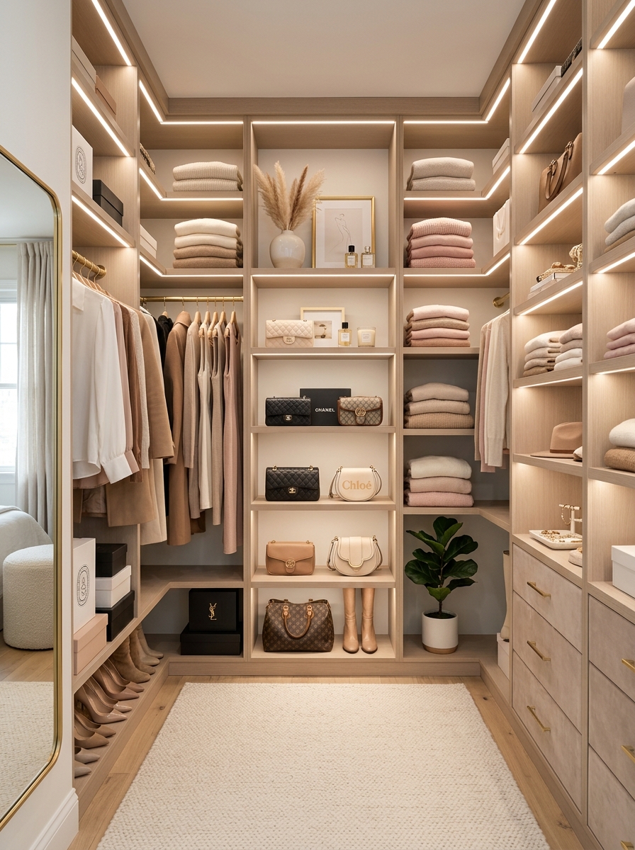 Open Shelf Display Boutique Closet