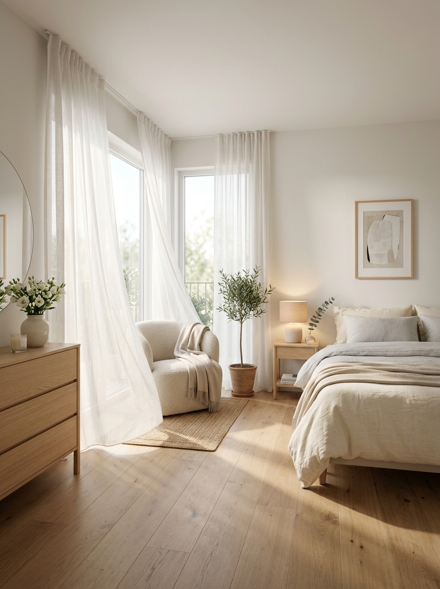 Soft Sheer Curtains for an Airy Feel