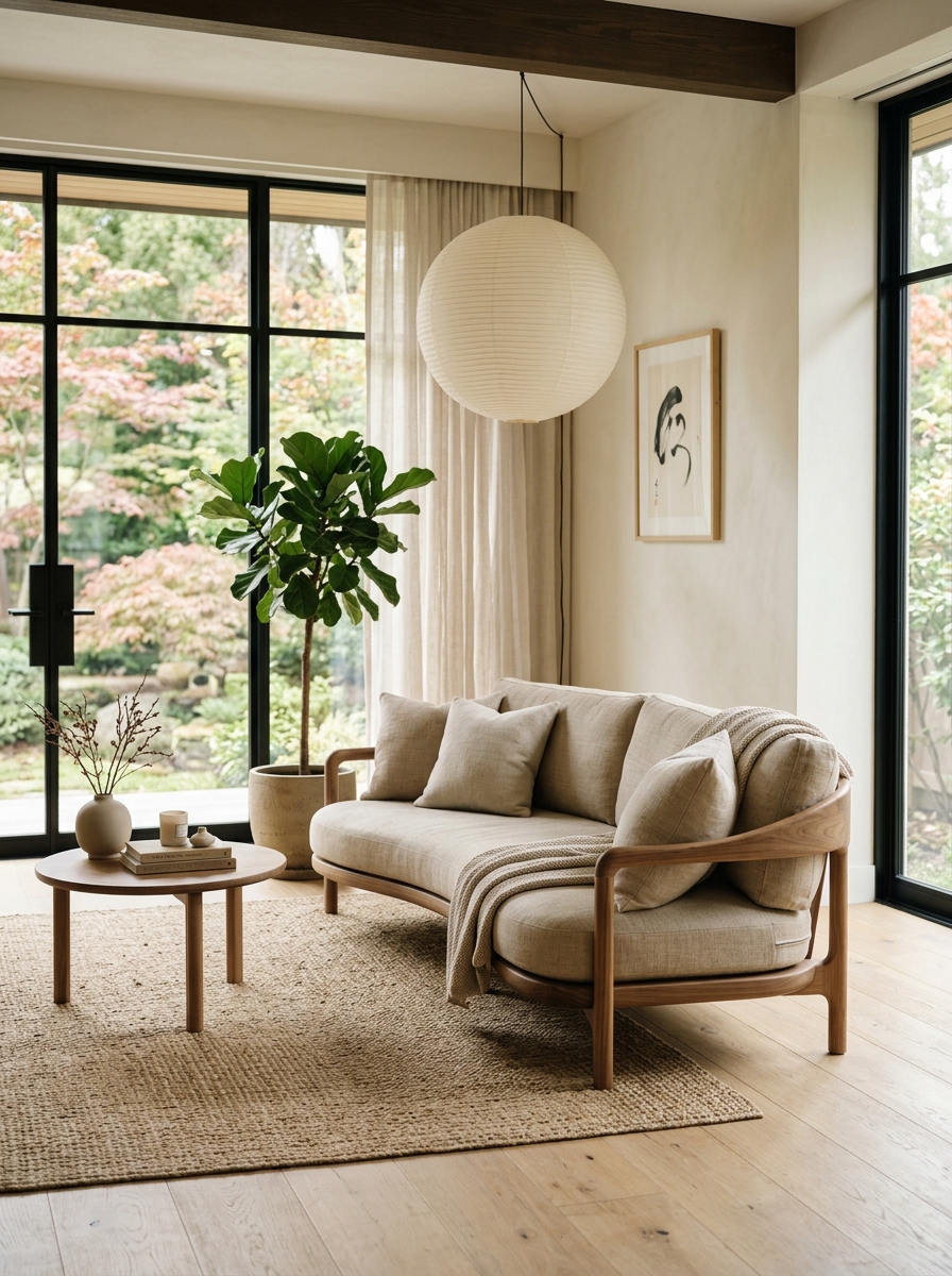 Japandi-Inspired Serenity with Organic Flow