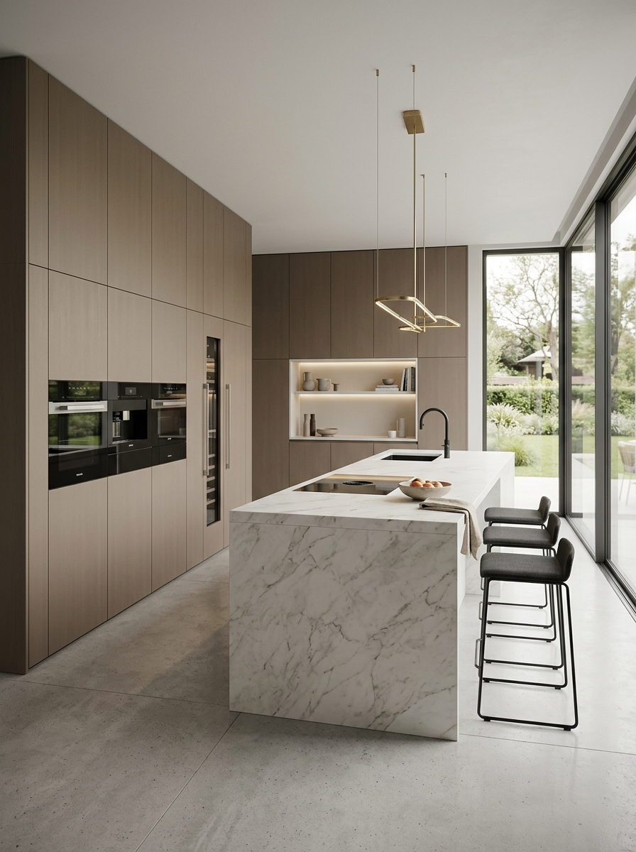 Floor-to-Ceiling Cabinets for a Seamless Look
