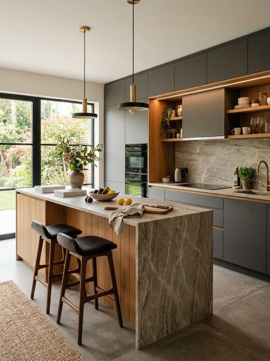 Mixed Materials for a Layered Contemporary Look