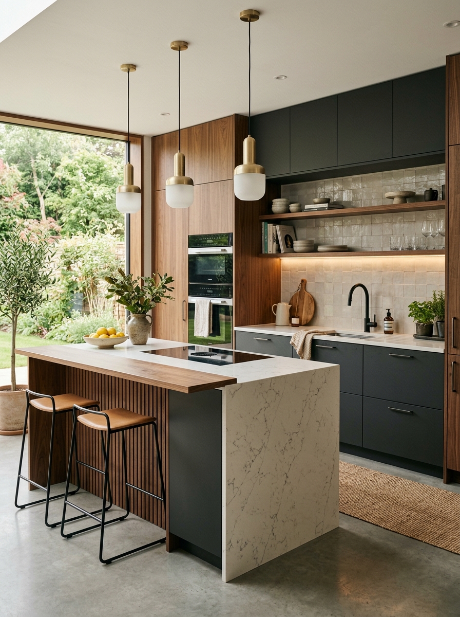 Mixed Materials for a Layered Contemporary Look